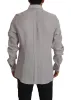 Elegant Grey Slim Fit Linen Shirt sold by Louxly