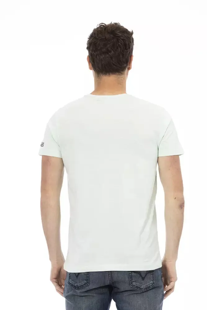 Light Blue Cotton Men T-Shirt sold by Louxly product image thumbnail 3