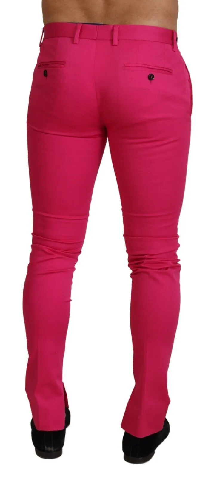 Chic Pink Cotton Blend Trousers sold by Louxly product image thumbnail 3