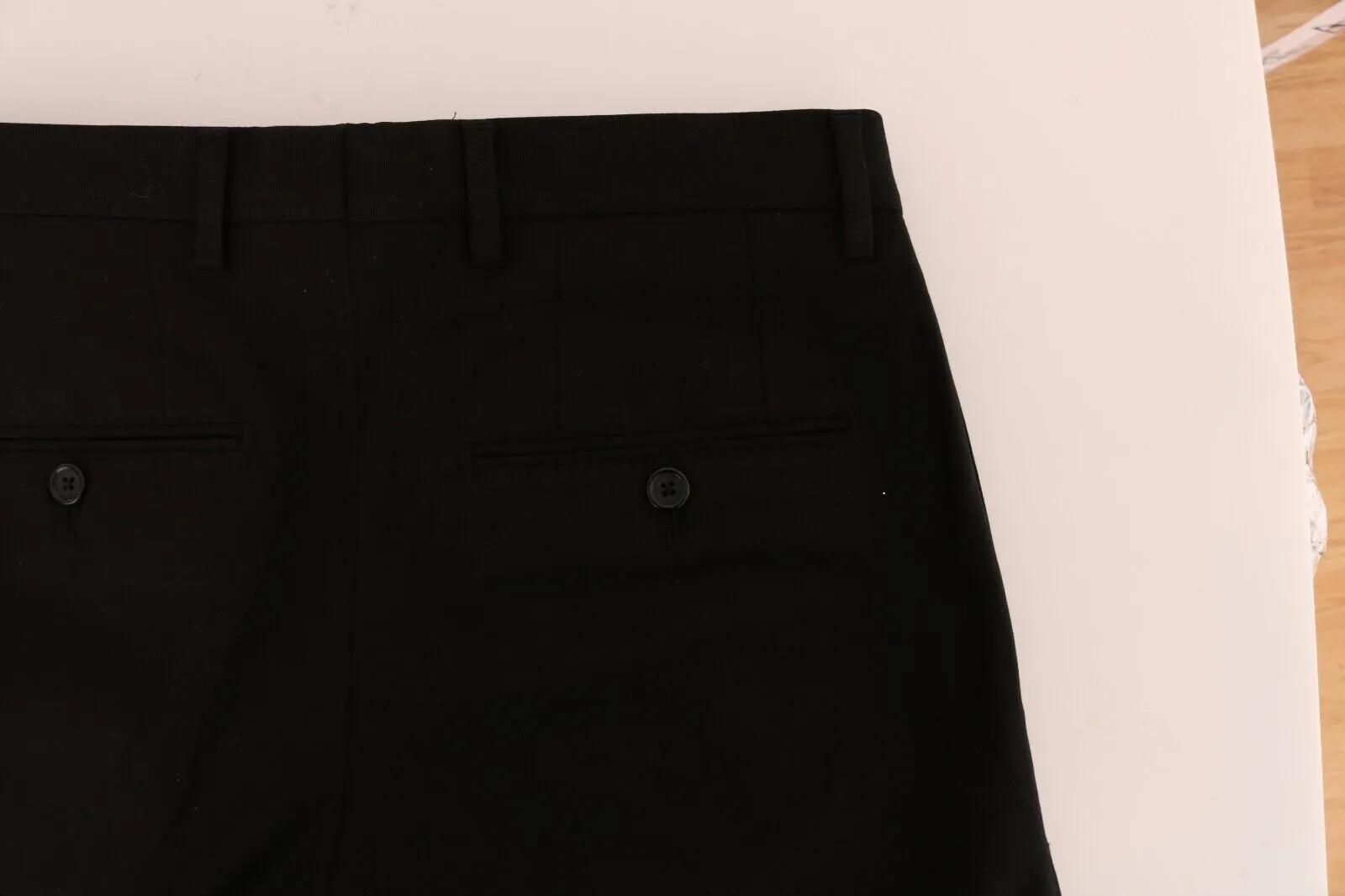 Elegant Black Cotton Stretch Pants sold by Louxly product image thumbnail 5