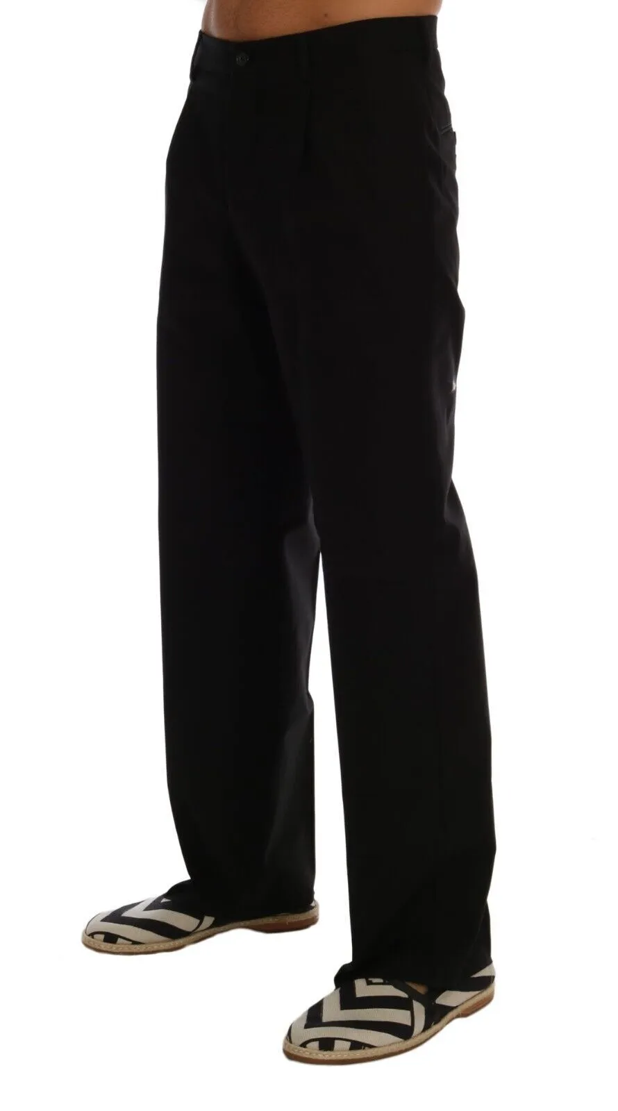 Elegant Black Cotton Stretch Pants sold by Louxly product image thumbnail 2