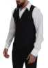 Elegant Black Single-Breasted Dress Vest sold by Louxly