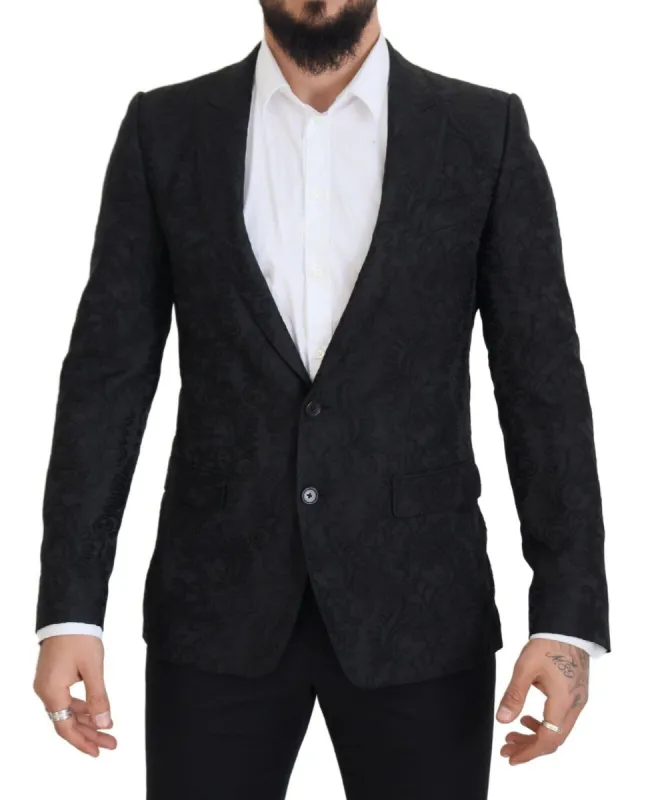 Elegant Slim Fit Peak Lapel Blazer sold by Louxly