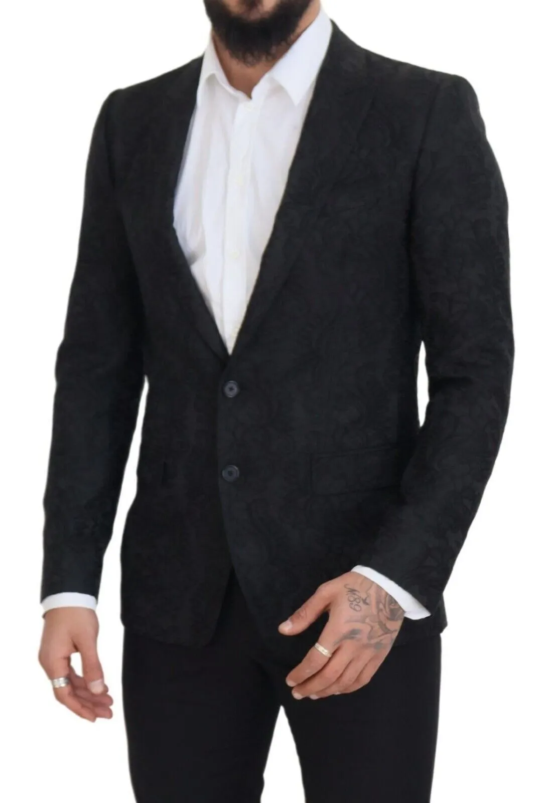 Elegant Slim Fit Peak Lapel Blazer sold by Louxly product image thumbnail 5