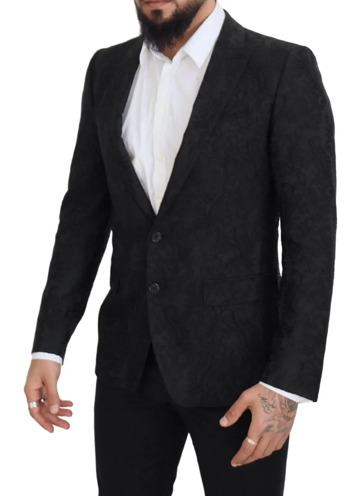 Elegant Slim Fit Peak Lapel Blazer sold by Louxly product image thumbnail 2