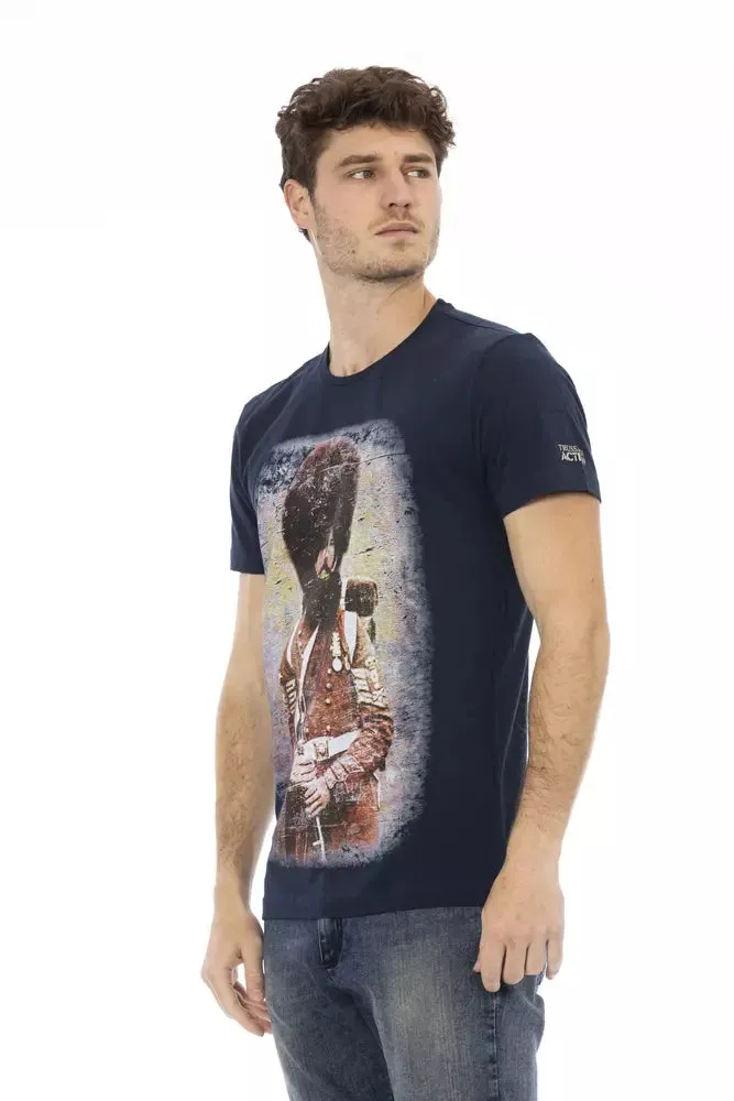 Blue Cotton Men T-Shirt sold by Louxly product image thumbnail 2