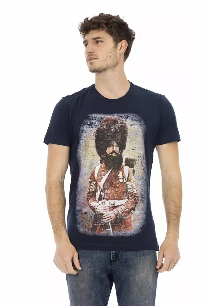 Blue Cotton Men T-Shirt sold by Louxly