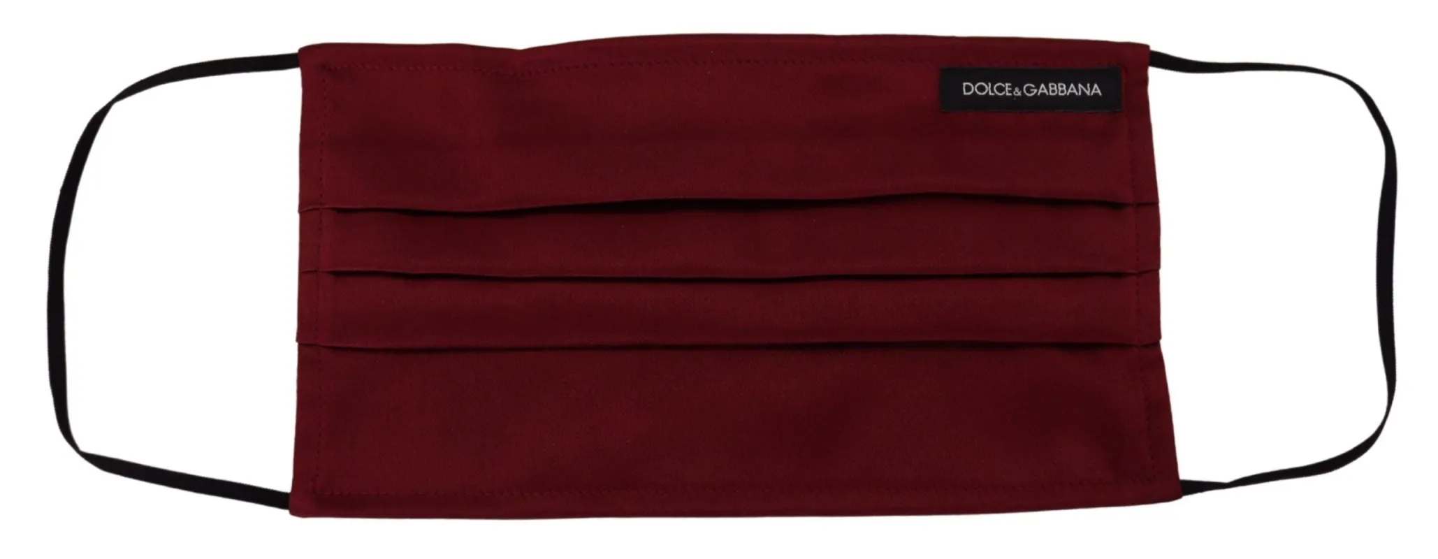 Elegant Silk Pleated Maroon Face Mask sold by Louxly