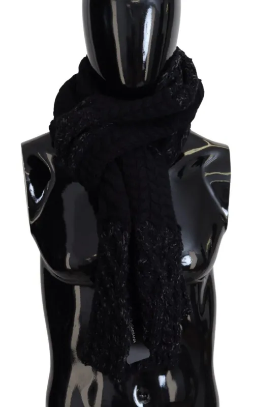 Elite Black Wool Blend Men's Scarf sold by Louxly