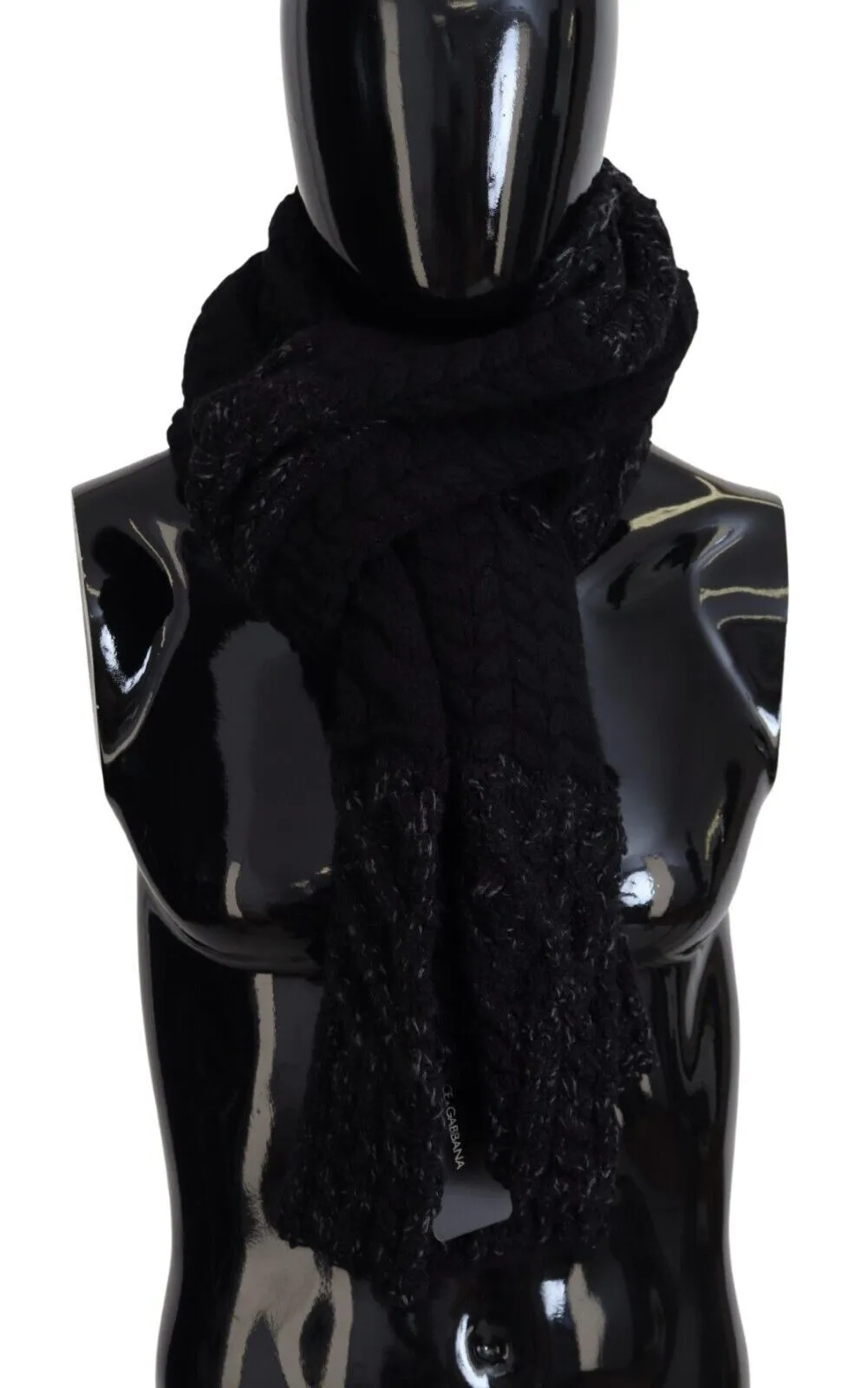 Elite Black Wool Blend Men's Scarf sold by Louxly product image thumbnail 2