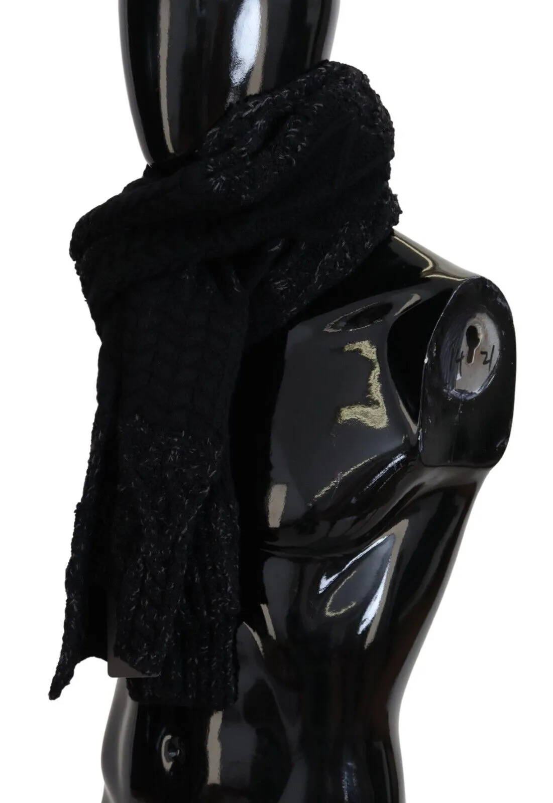 Elite Black Wool Blend Men's Scarf sold by Louxly product image thumbnail 3