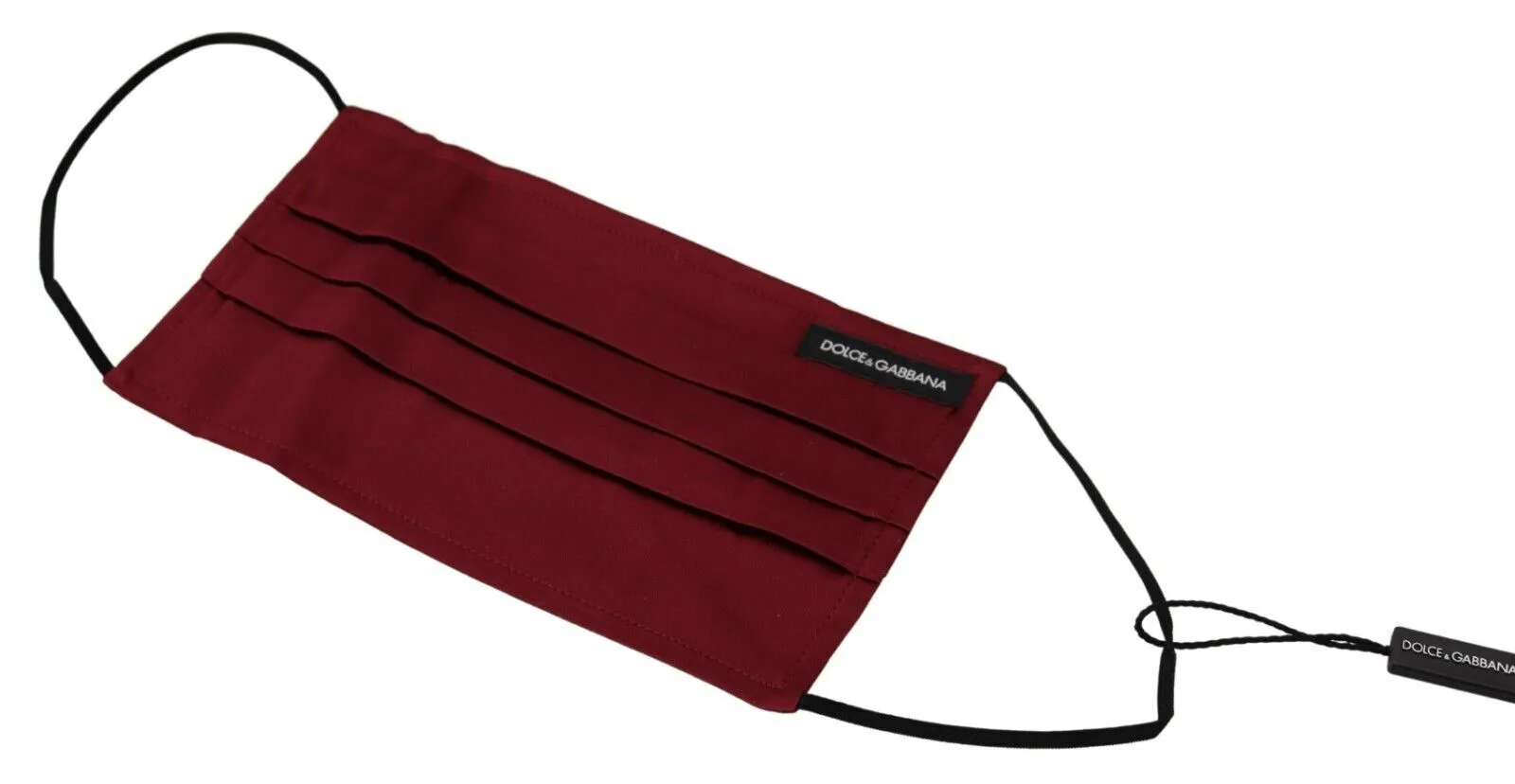 Elegant Maroon Silk Pleated Face Mask sold by Louxly product image thumbnail 2