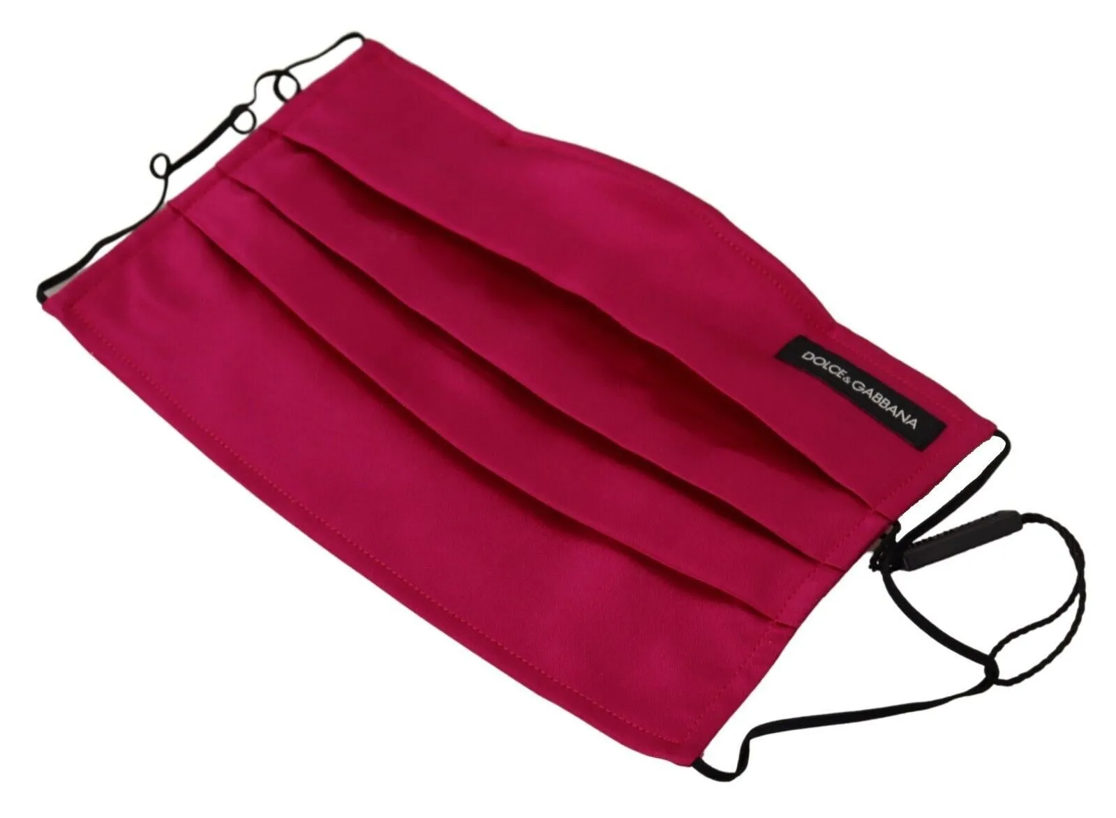 Elegant Silk Pleated Maroon Face Mask sold by Louxly product image thumbnail 4