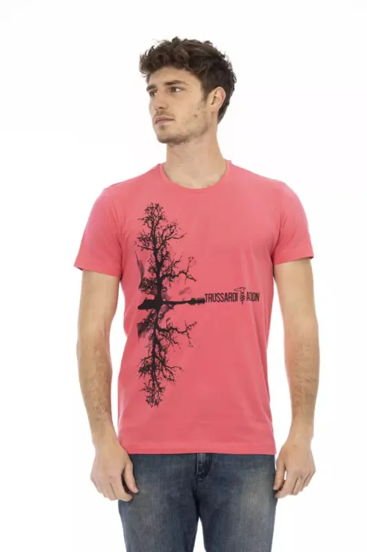 Pink Cotton Men T-Shirt sold by Louxly