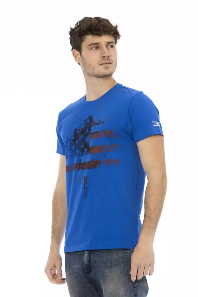 Blue Cotton Men's T-Shirt sold by Louxly product image thumbnail 2