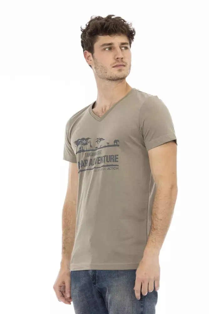 Brown Cotton Men T-Shirt sold by Louxly product image thumbnail 2