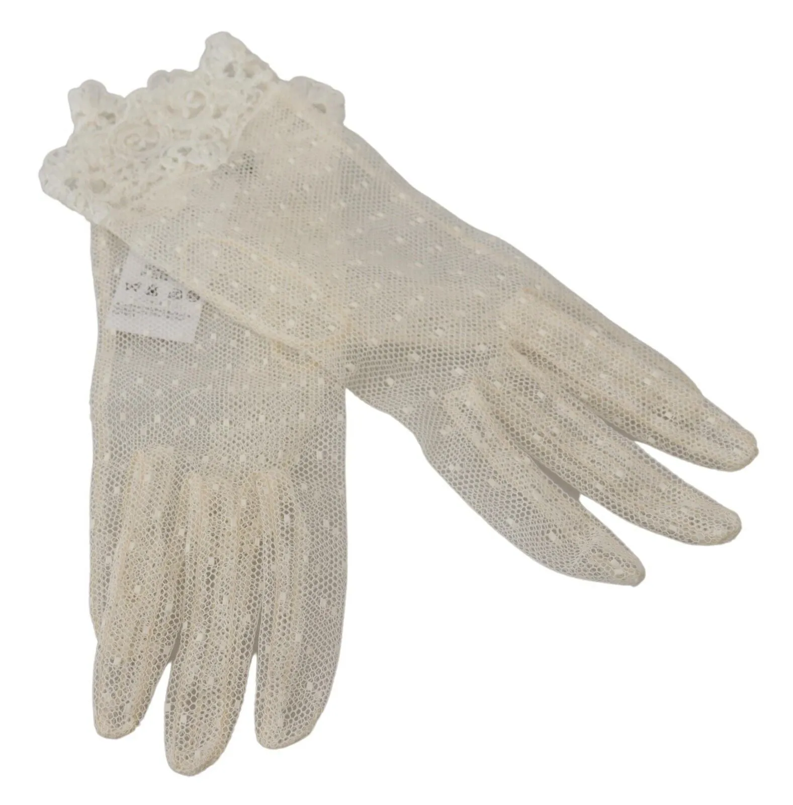 Chic White Wrist Length Gloves sold by Louxly product image thumbnail 3