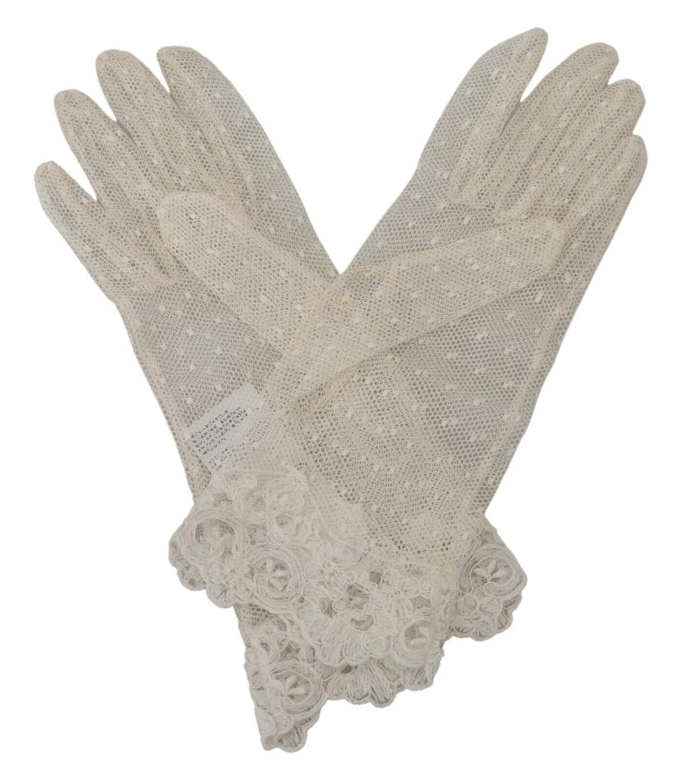Chic White Wrist Length Gloves sold by Louxly product image thumbnail 4