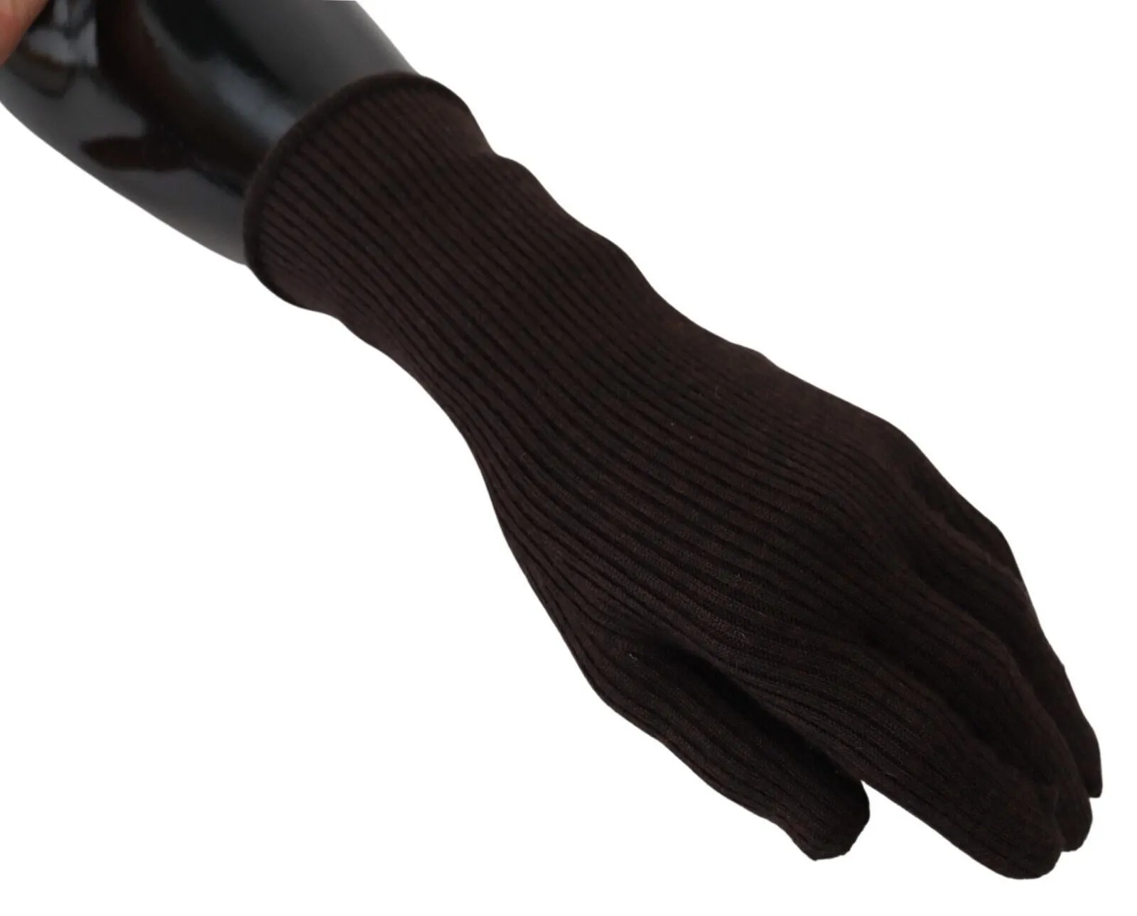 Elegant Silk Cashmere Brown Gloves sold by Louxly product image thumbnail 5