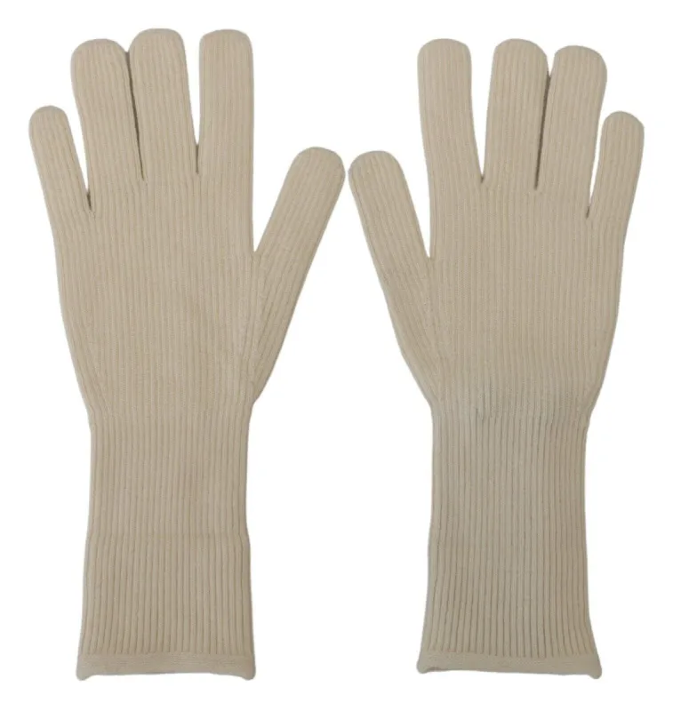Elegant White Cashmere Gloves sold by Louxly