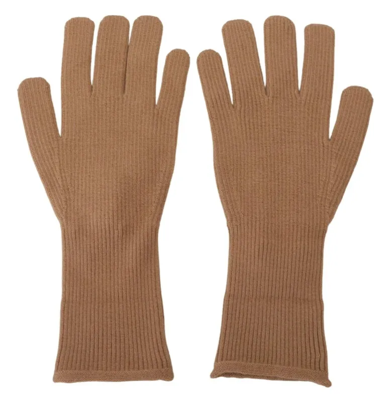 Elegant Beige Cashmere Winter Gloves sold by Louxly