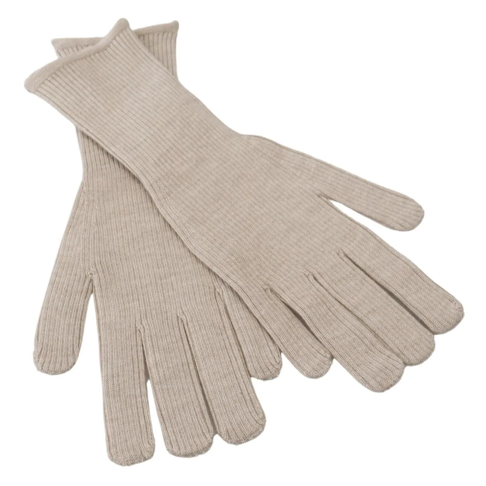 Elegant Ivory Cashmere-Silk Blend Gloves sold by Louxly product image thumbnail 4