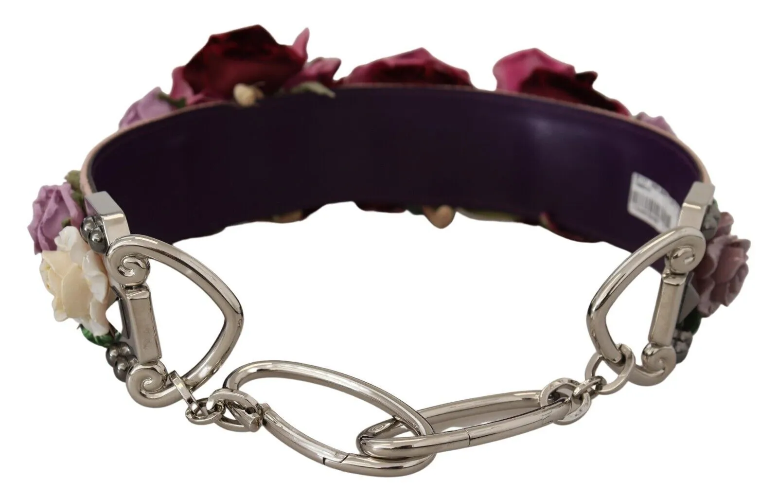 Beige Floral Leather Shoulder Strap Accessory sold by Louxly product image thumbnail 4