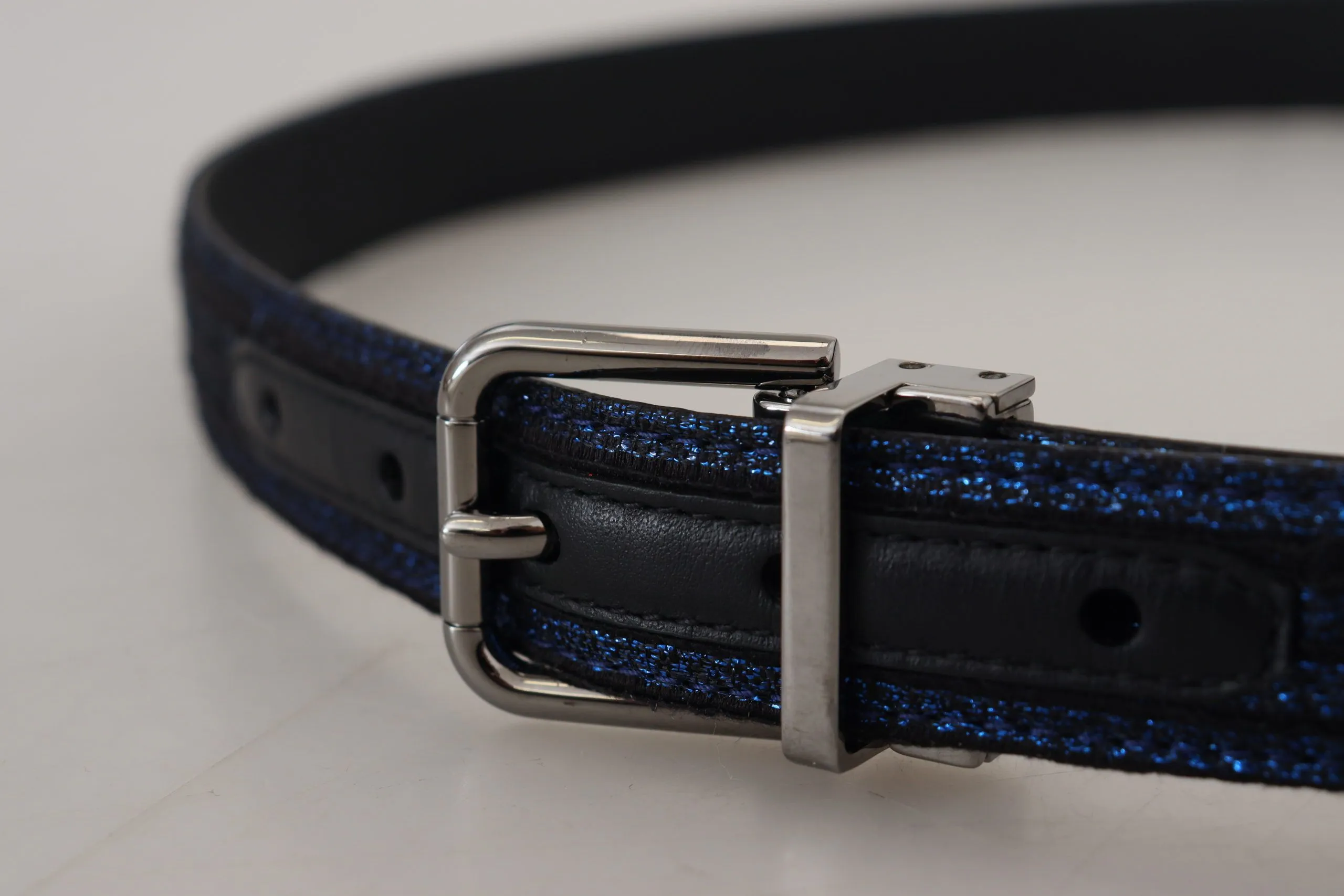 Elegant Blue Jacquard Leather Belt sold by Louxly product image thumbnail 5