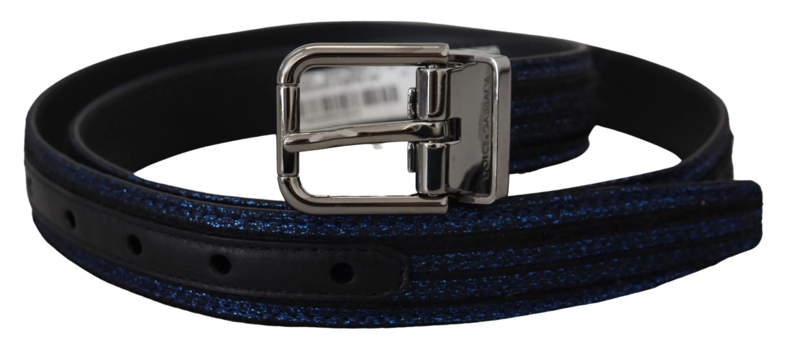 Elegant Blue Jacquard Leather Belt sold by Louxly product image thumbnail 2
