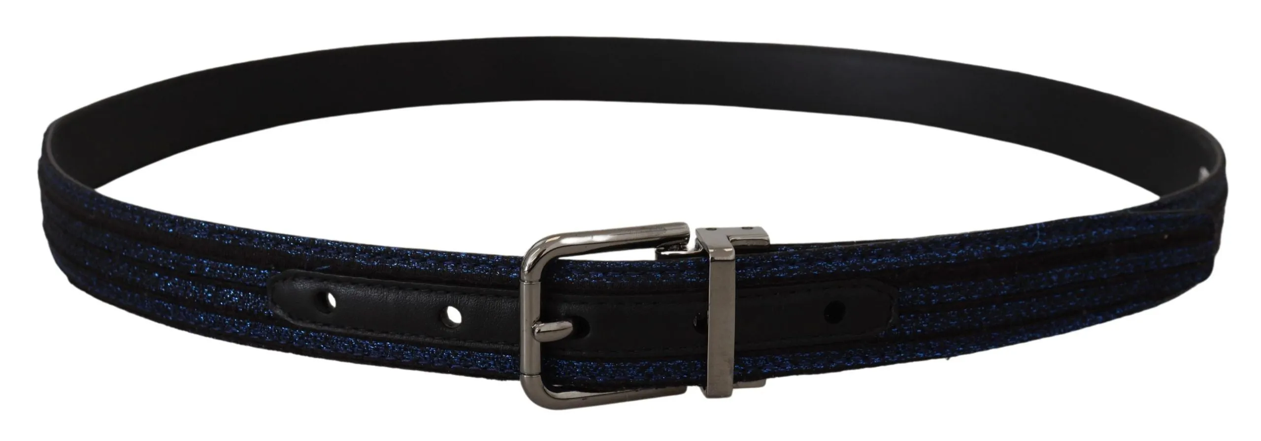 Elegant Blue Jacquard Leather Belt sold by Louxly product image thumbnail 3