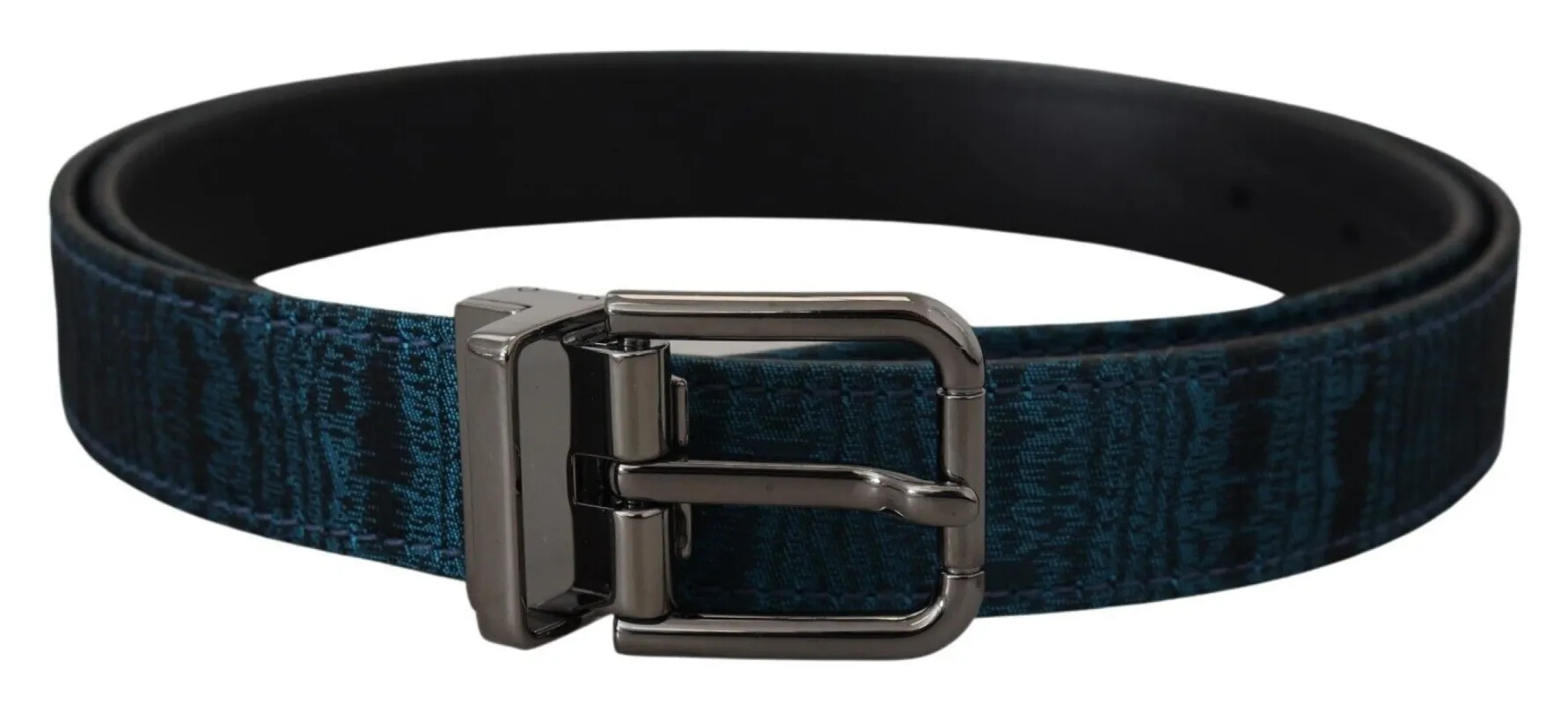 Elegant Blue Jacquard Designer Belt sold by Louxly