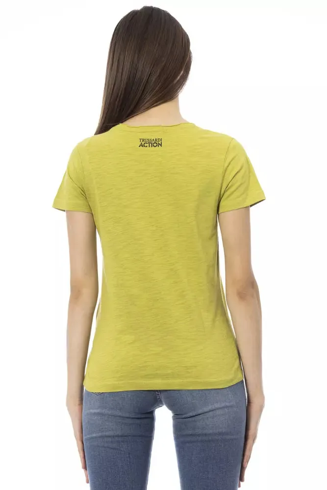 Green Cotton Women T-Shirt sold by Louxly product image thumbnail 3