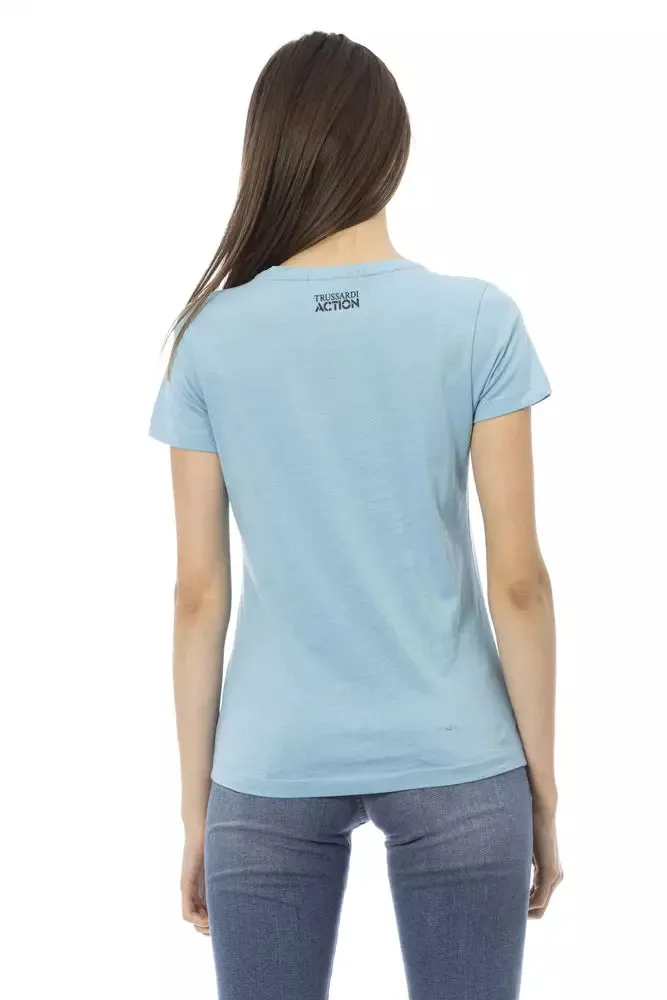 Light Blue Cotton Women Top sold by Louxly product image thumbnail 3