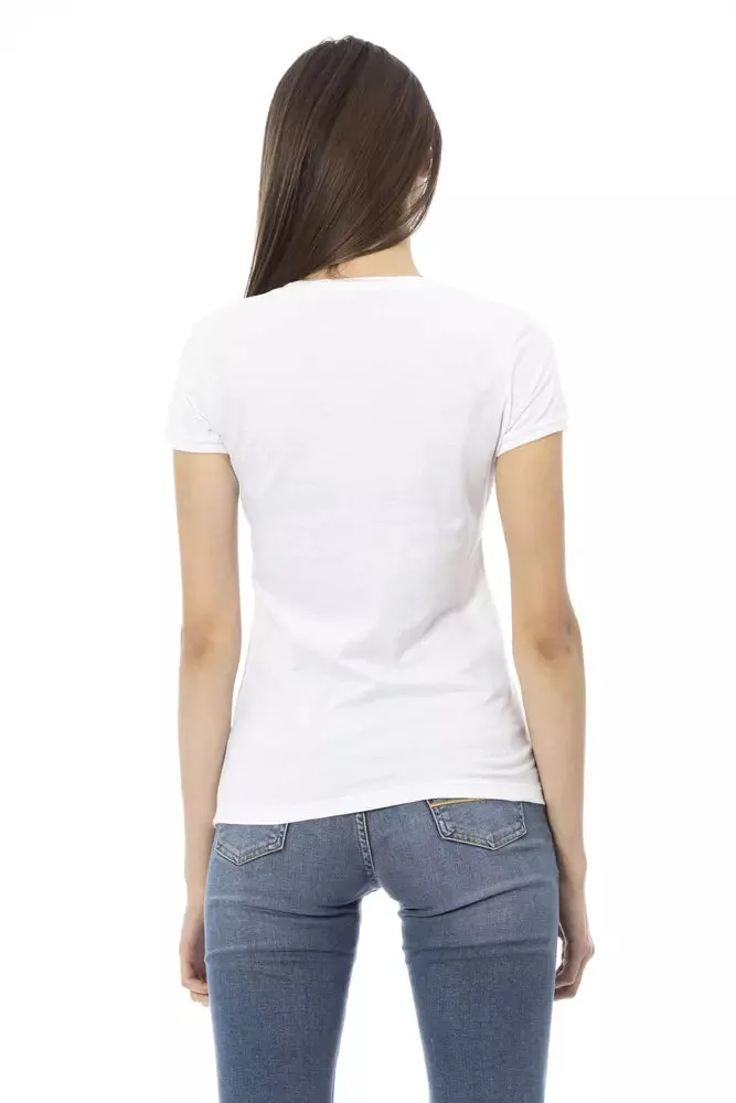 White Cotton Women's Tee sold by Louxly product image thumbnail 3