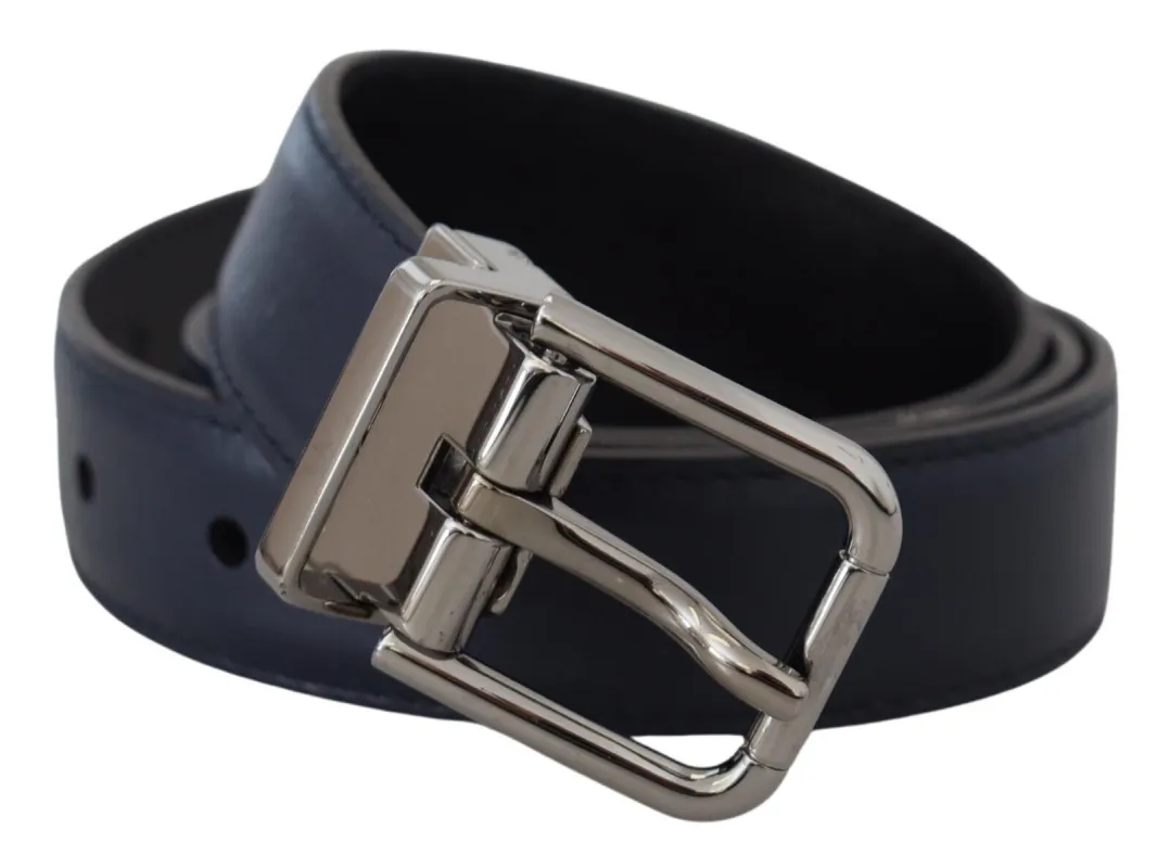 Elegant Blue Calf Leather Belt sold by Louxly