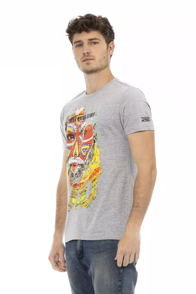 Gray Cotton Men T-Shirt sold by Louxly product image thumbnail 2