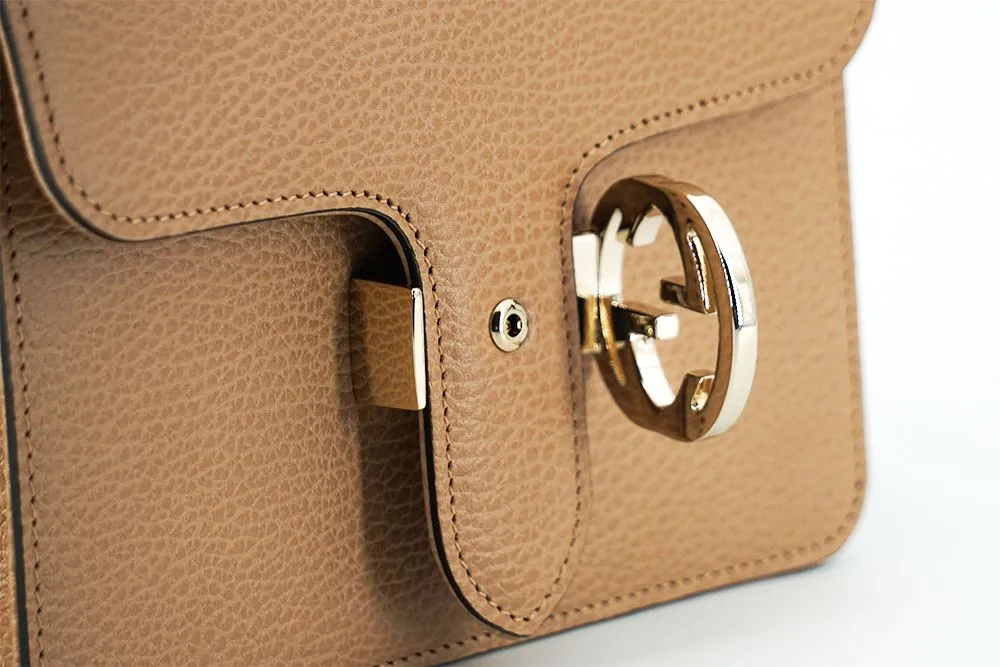 Elegant Beige Shoulder Bag with GG Snap sold by Louxly product image thumbnail 4