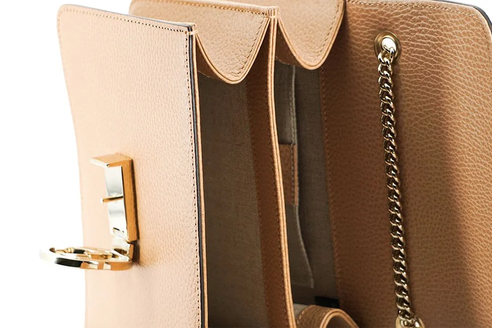 Elegant Beige Shoulder Bag with GG Snap sold by Louxly product image thumbnail 5