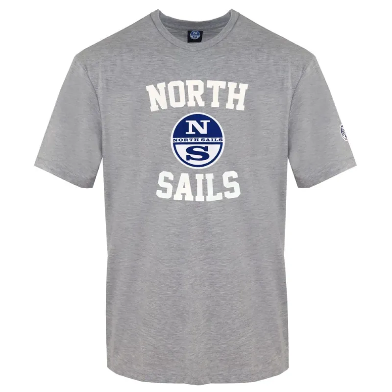 Gray Cotton Men T-Shirt made by North Sails