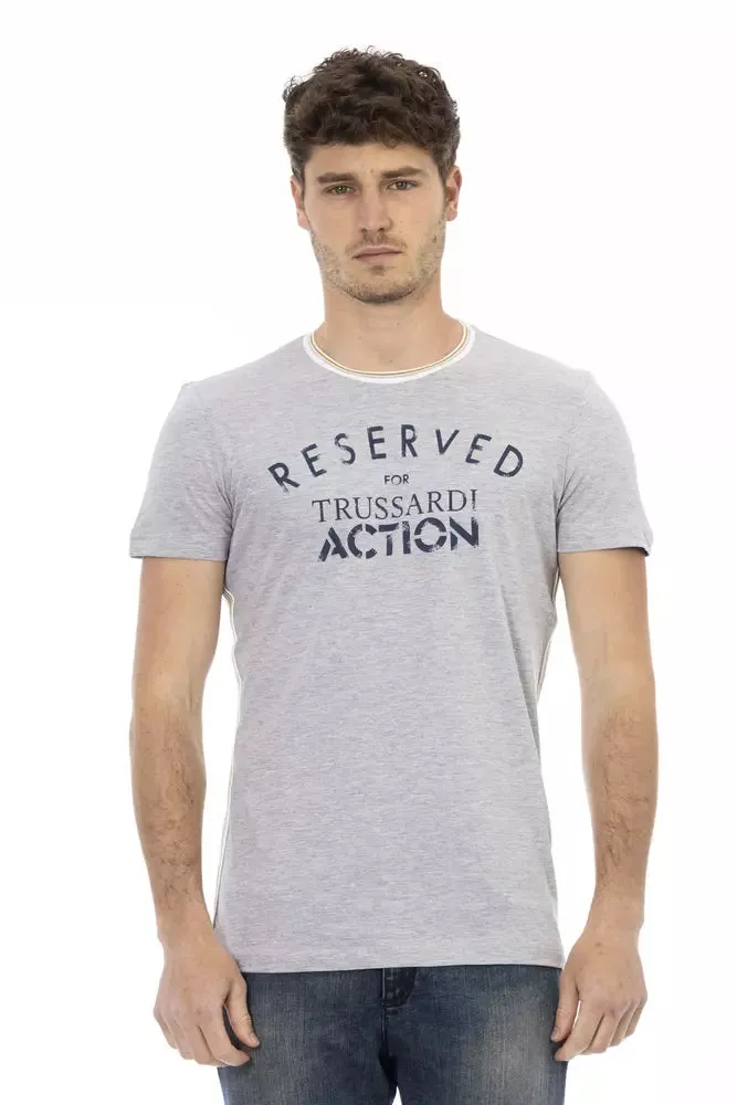 Gray Cotton Men T-Shirt sold by Louxly