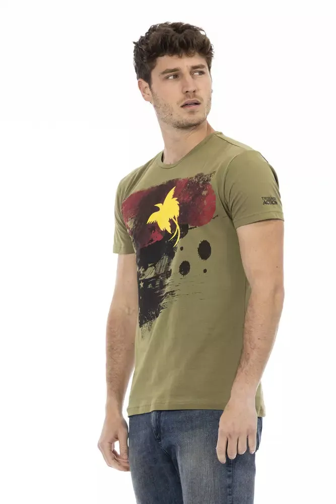 Green Cotton Men T-Shirt sold by Louxly product image thumbnail 2