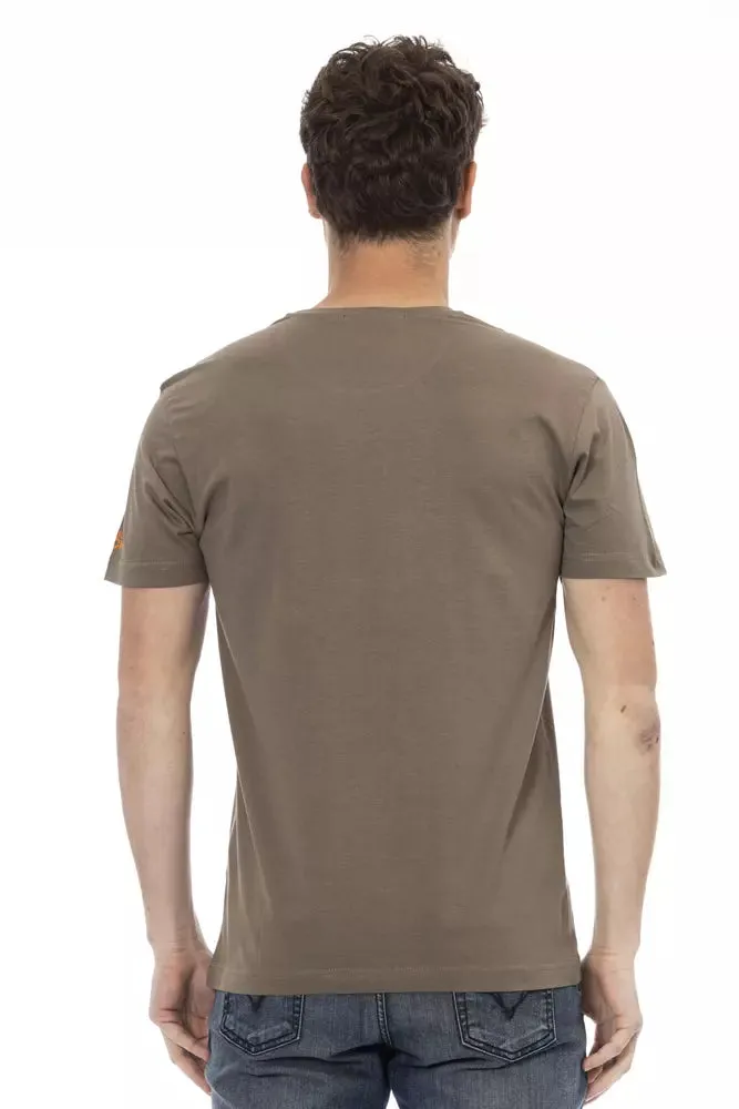 Brown Cotton Men T-Shirt sold by Louxly product image thumbnail 3