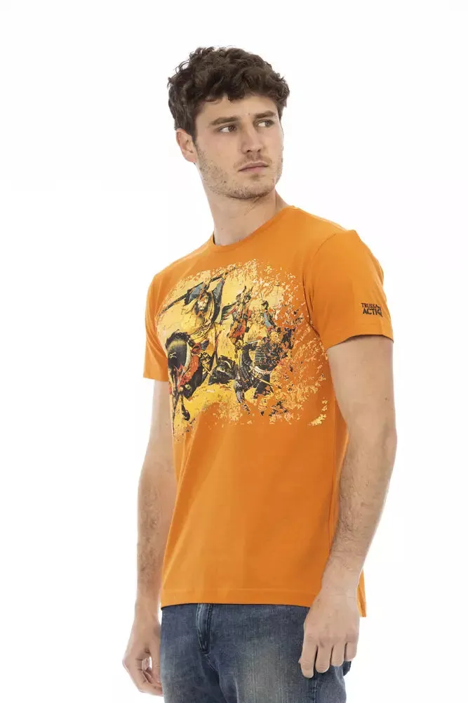 Orange Cotton Mens TShirt sold by Louxly product image thumbnail 2