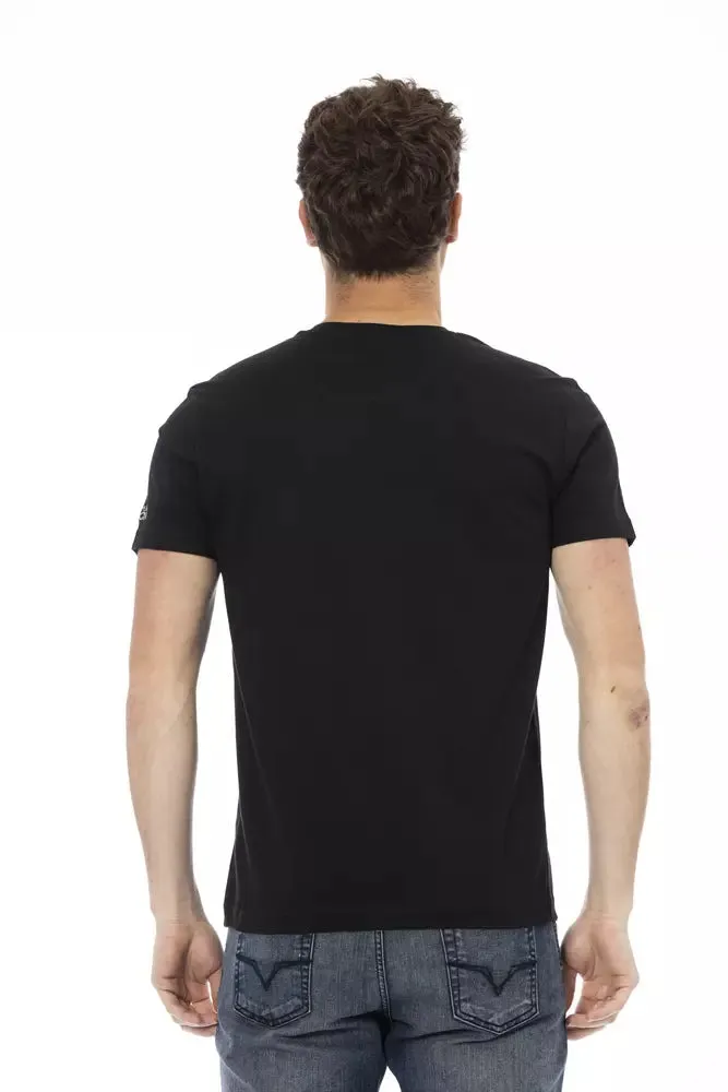 Black Cotton Men T-Shirt sold by Louxly product image thumbnail 3