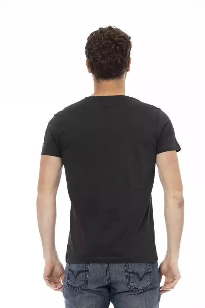 Black Cotton Men T-Shirt sold by Louxly product image thumbnail 3