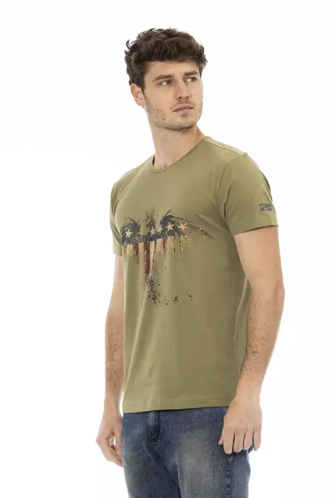 Green Cotton Men T-Shirt sold by Louxly product image thumbnail 2