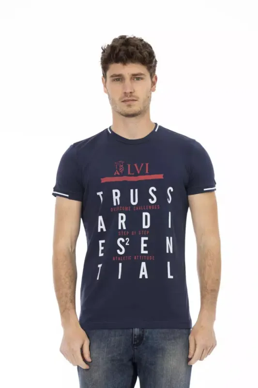 Blue Cotton Men T-Shirt sold by Louxly