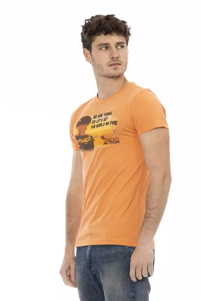 Orange Cotton Men T-Shirt sold by Louxly product image thumbnail 2