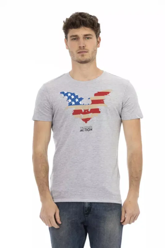 Gray Cotton Men T-Shirt sold by Louxly