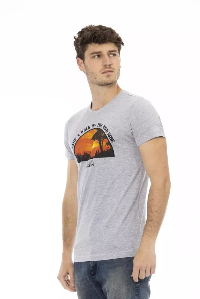 Gray Cotton Men T-Shirt sold by Louxly product image thumbnail 2